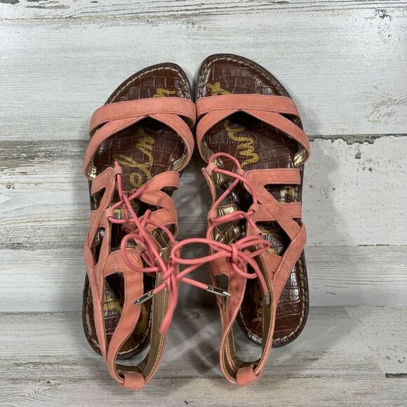 Sam Edelman Women's Gemma Gladiator Sandals Shoe Pink Peach Size 6.5M - Picture 5 of 7
